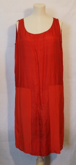 Red Silk Sack Dress 1920s